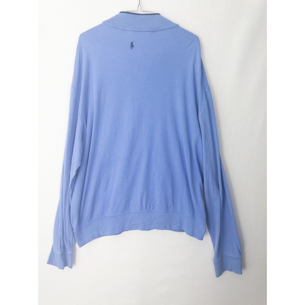 Polo Golf Ralph Lauren Pullover Q Zip Mens XL Blue Golf Course Logo - Picture 4 of 6